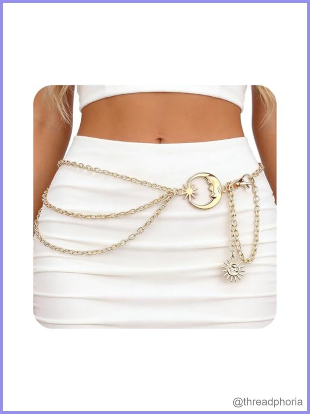Zinc Alloy Waist Chain Body Jewelry Sun Design Adjustable